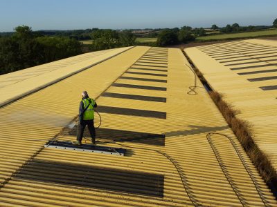 commercial roof cleaning